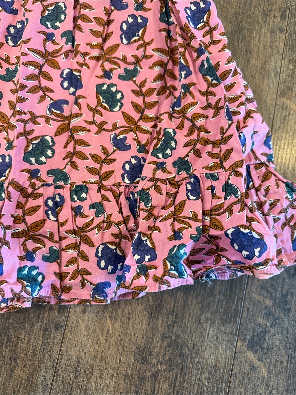 Crewcuts Pink Floral Ruffle Sleeve Tiered Dress - Picture 9 of 14